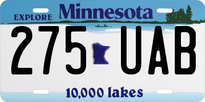 MN license plate 275UAB
