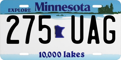 MN license plate 275UAG
