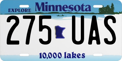 MN license plate 275UAS