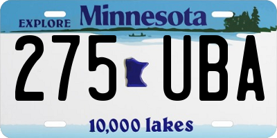 MN license plate 275UBA