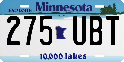 MN license plate 275UBT