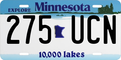MN license plate 275UCN