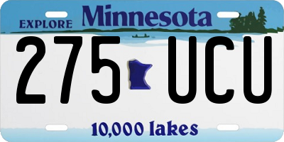 MN license plate 275UCU