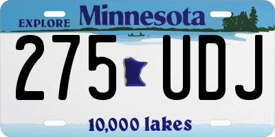 MN license plate 275UDJ