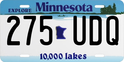 MN license plate 275UDQ