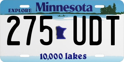 MN license plate 275UDT