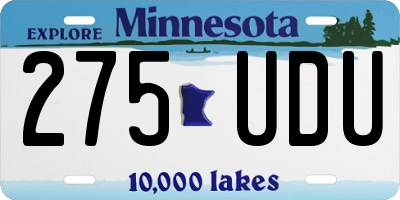 MN license plate 275UDU