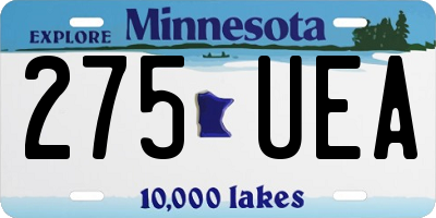 MN license plate 275UEA