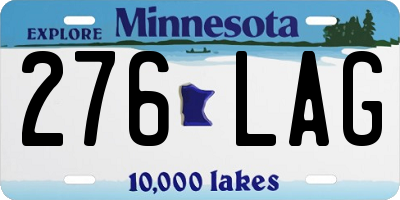 MN license plate 276LAG