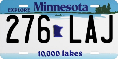 MN license plate 276LAJ