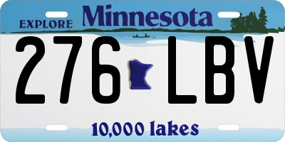 MN license plate 276LBV