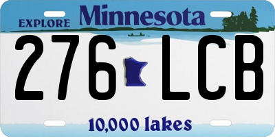 MN license plate 276LCB
