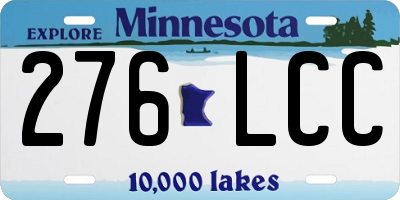 MN license plate 276LCC