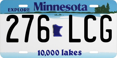 MN license plate 276LCG
