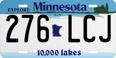 MN license plate 276LCJ