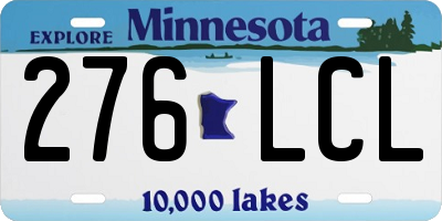 MN license plate 276LCL