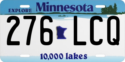 MN license plate 276LCQ