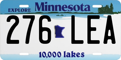 MN license plate 276LEA