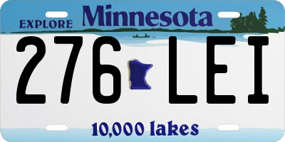 MN license plate 276LEI