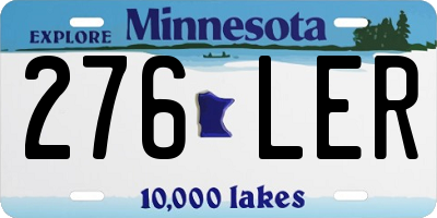 MN license plate 276LER