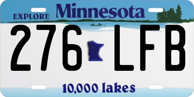 MN license plate 276LFB