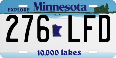 MN license plate 276LFD