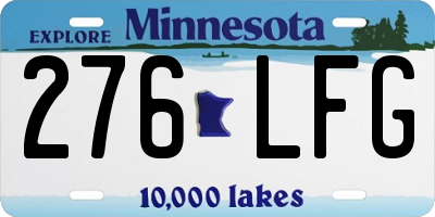 MN license plate 276LFG