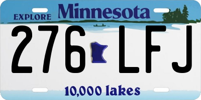 MN license plate 276LFJ