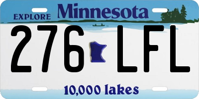 MN license plate 276LFL
