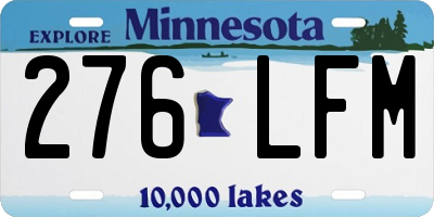 MN license plate 276LFM