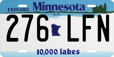 MN license plate 276LFN