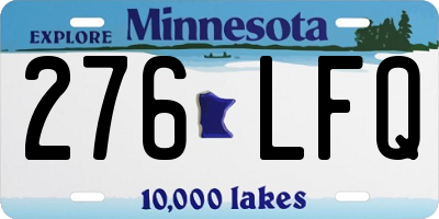 MN license plate 276LFQ