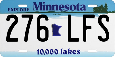 MN license plate 276LFS
