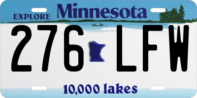 MN license plate 276LFW