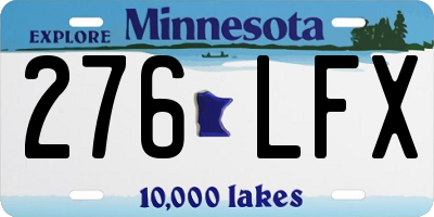 MN license plate 276LFX
