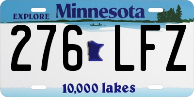 MN license plate 276LFZ
