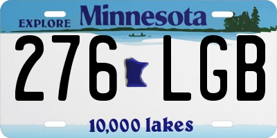MN license plate 276LGB