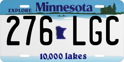 MN license plate 276LGC