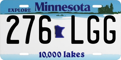 MN license plate 276LGG