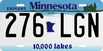 MN license plate 276LGN