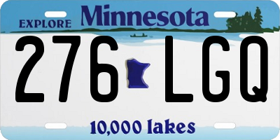 MN license plate 276LGQ