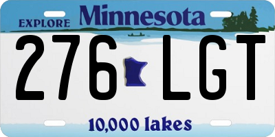 MN license plate 276LGT