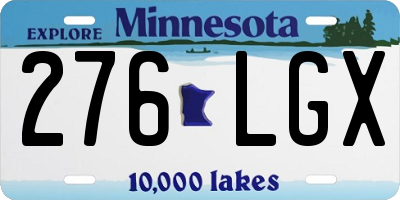 MN license plate 276LGX
