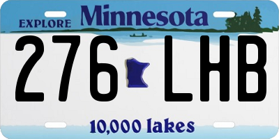 MN license plate 276LHB