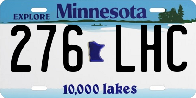 MN license plate 276LHC