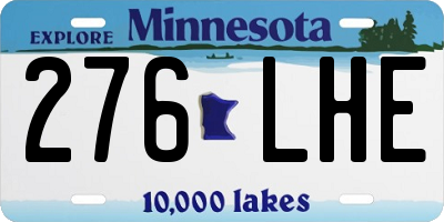 MN license plate 276LHE