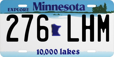 MN license plate 276LHM