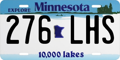 MN license plate 276LHS