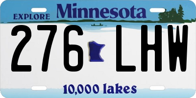 MN license plate 276LHW