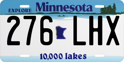 MN license plate 276LHX